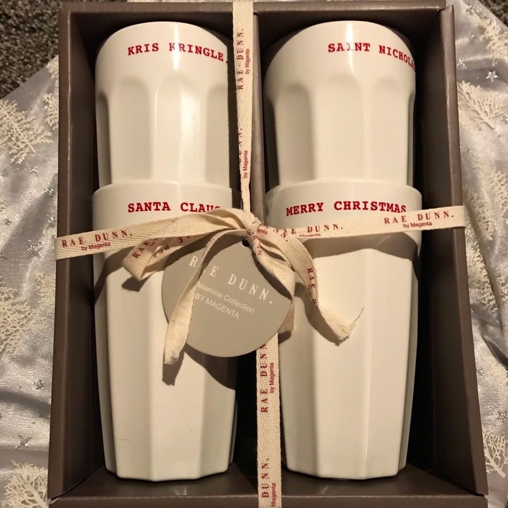 RAE DUNN Melamine tumblers CHRISTMAS